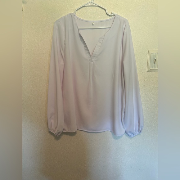 White Long Sleeve Blouse - Picture 1 of 3